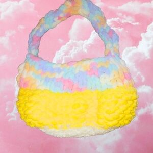 Handmade Chunky Yarn Easter Tote